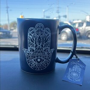 Navy Blue Hamsa Mug